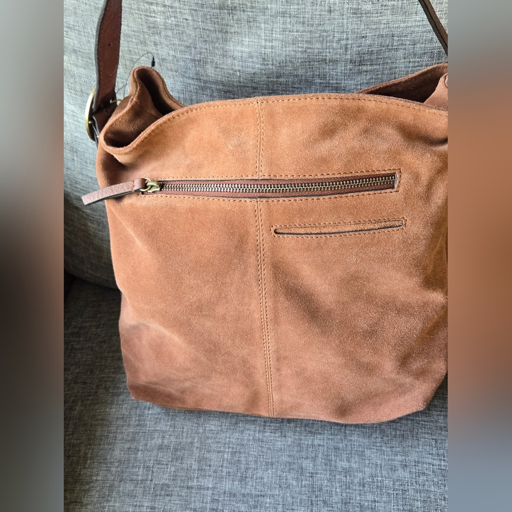 Made In India suede 100% Genuine Leather Hobo Bag Purse - Picture 6 of 14